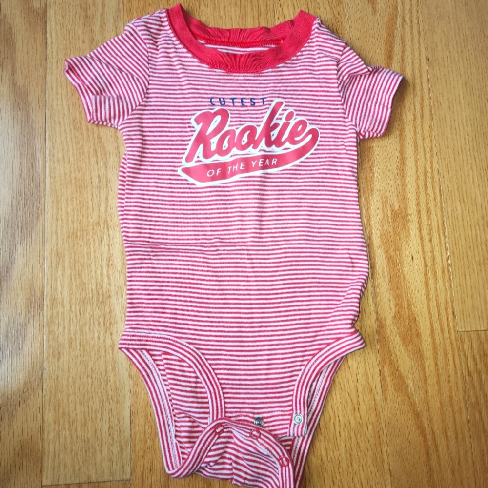 Carter's 24M Red and White Bodysuit